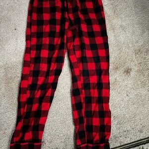 Red and Black Checkered Pants